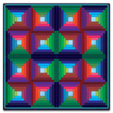 Log Cabin Quilt 1 Metal Sign