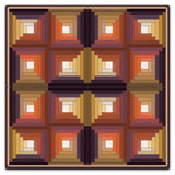 Log Cabin Quilt 2 Metal Sign