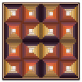 Log Cabin Quilt 2 Metal Sign