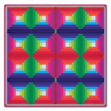 Log Cabin Quilt 3 Metal Sign