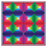 Log Cabin Quilt 3 Metal Sign