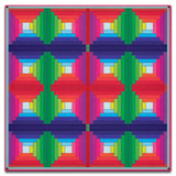 Log Cabin Quilt 3 Metal Sign