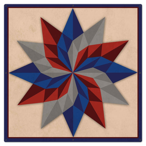 Starburst Design Metal Sign