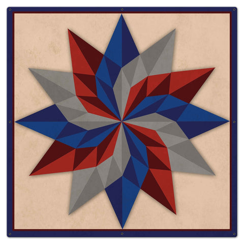 Starburst Design Metal Sign