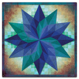 Around The World Starburst Pattern Metal Sign