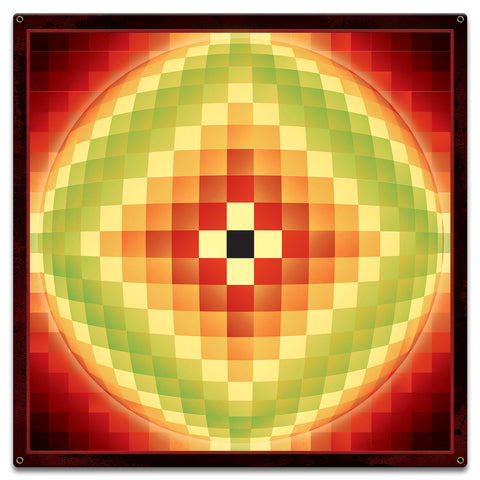 Around The World Sphere Metal Sign