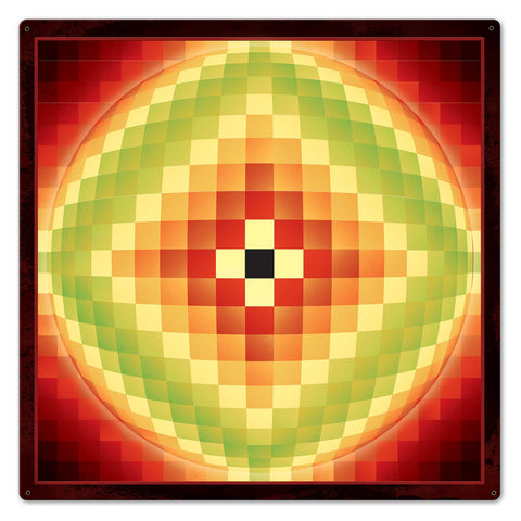 Around The World Sphere Metal Sign