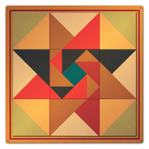 TRIANGLE QUILT SO WEST Metal Sign