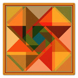 TRIANGLE QUILT OVERLAY Metal Sign