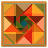 TRIANGLE QUILT OVERLAY Metal Sign