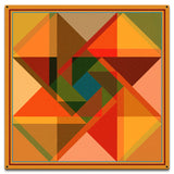 TRIANGLE QUILT OVERLAY Metal Sign