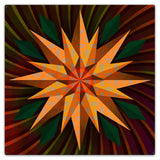 Sunflower Sphere Colorful Metal Sign