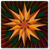 Sunflower Sphere Colorful Metal Sign