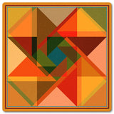 Triangle Quilt Overlay Metal Sign