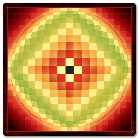 Around The World Sphere Metal Sign