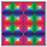 Log Cabin Quilt 3 Metal Sign