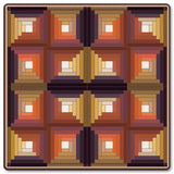 Log Cabin Quilt 2 Metal Sign