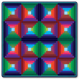 Log Cabin Quilt 1 Metal Sign