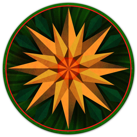 Sunflower Sphere Metal Sign