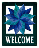 Around The World Starburst Pattern Cut-out Metal Sign