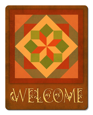 Morning Star Welcome Metal Sign