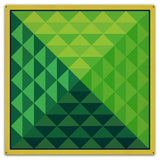 Green Pyramid Quilt Metal Sign