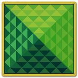 Green Pyramid Quilt Metal Sign