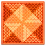 Pyramids Quilt Orange Metal Sign