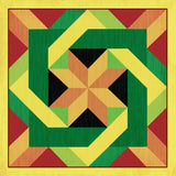 Box In Box Quilt Metal Sign