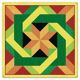Box In Box Quilt Metal Sign