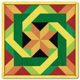Box In Box Quilt Metal Sign