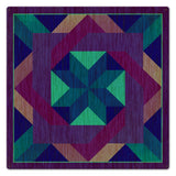 Box In Box Quilt Purple Metal Sign