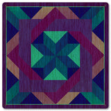 Box In Box Quilt Purple Metal Sign
