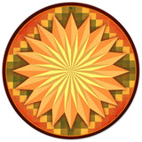 Multi Starburst Around The World Metal Sign