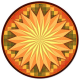 Multi Starburst Around The World Metal Sign
