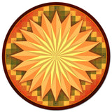 Multi Starburst Around The World Metal Sign