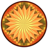 Multi Starburst Around The World Metal Sign