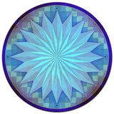 Multi Starburst Around The World Blue Metal Sign