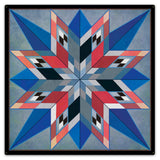 16 Point Star Blue Gray Metal Sign