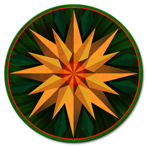 Sunflower Sphere 18 x 18 Custom Shape Metal Sign