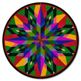 16 Point Star Colorful 18 x 18 Custom Shape Metal Sign