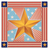 Stars and Stripes 36 x 36 Custom Shape Metal Sign