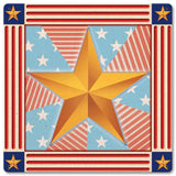 Stars and Stripes 12 x 12 Satin Metal Sign