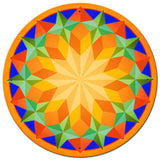 Sun Pattern 28 x 28 Round Metal Sign