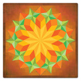 Sun Quilt Square 24 x 24 Custom Shape Metal Sign