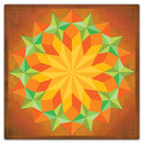 Sun Quilt Square 36 x 36 Custom Shape Metal Sign