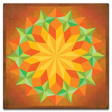 Sun Quilt Square 18 x 18 Custom Shape Metal Sign