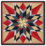 16 Point Star Red 48 x 48 Custom Shape Metal Sign