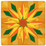 Southwest Sunflower Quilt 12 x 12 Satin Metal Sign