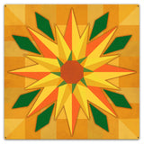Southwest Sunflower Quilt 36 x 36 Custom Shape Metal Sign